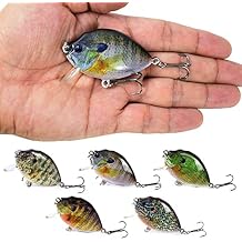 HUIOP wobbler Fishing Lure, 5PCS Fishing Lures 6cm 15g Mini Wobbler Fishing Lure Artificial Hard Bait Crankbait with Tackle Box for Fish Bass Fishing Tackle