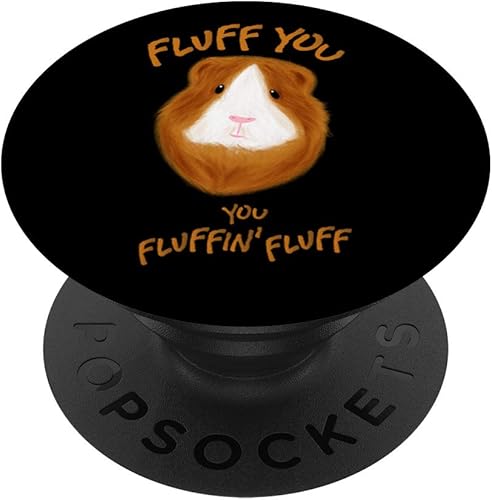 Miniatura 1 de Guinea Pig Fluff You Accesorios para Smartphone Niños Mujeres Hombres - PopSockets Grip y Soporte para Teléfonos y Tabletas Negro