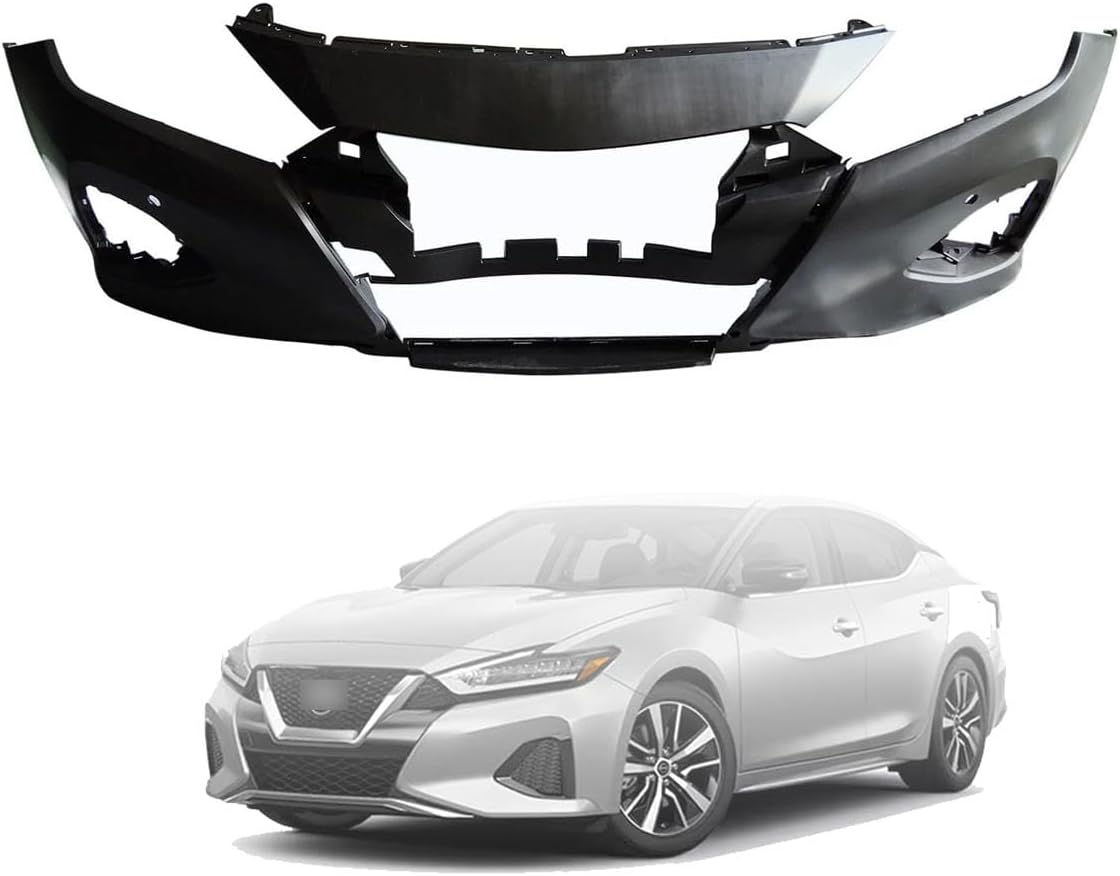 Front Bumper Cover Primed Replacement For 2019 2020 2021 2022 2023 Niss-an Maxima SL SR, 620229DJ1H NI1000327