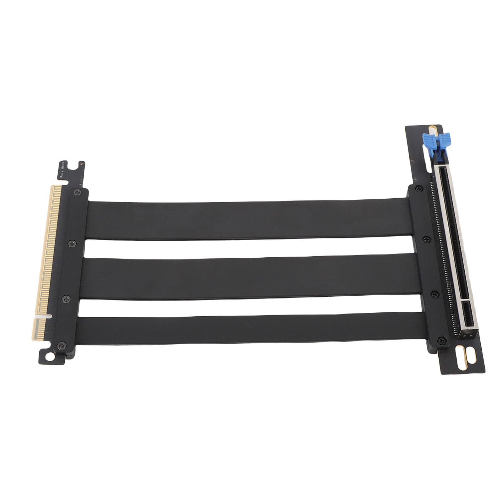 Generic Kabel Nośny PCIe 5.0 X16, Szybki Proces Instalacji dla Wersji ITX o Ograniczonej Przestrzeni, Ekranowany Przedłużacz GPU, Kąt Prosty 90 Stopni, Czarny materiał ABS (15cm)