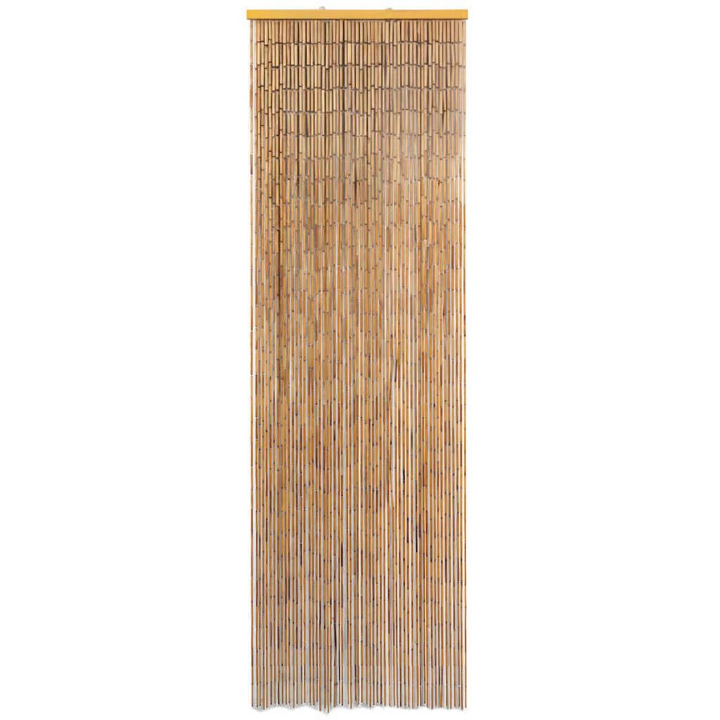 Rideau de porte contre insectes bambou 56x185cm pour rester au frais