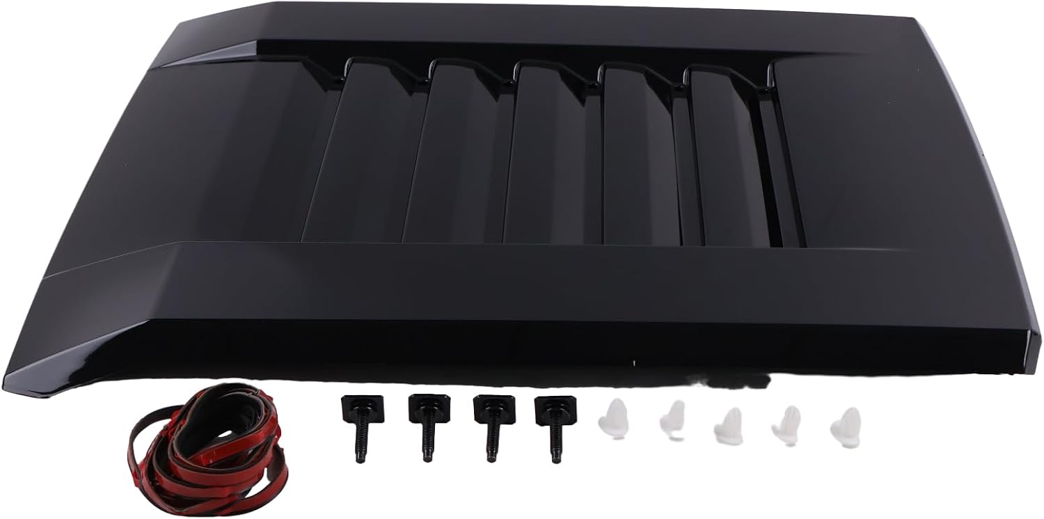 76181-AK900 Glossy Black Hood Scoop and Hood Bulge Compatible with Toyota Tacoma 2024-2025