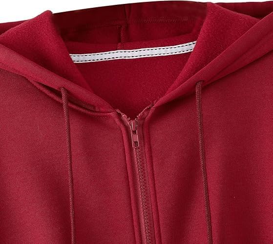 Image of Solid Long Hooded Neck Hoodie Zipper Crop Jacket for Women's