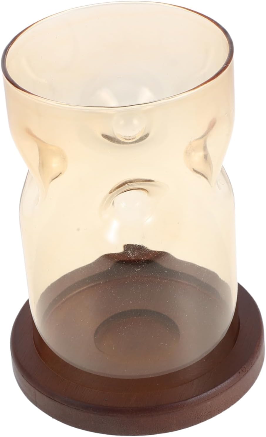 Artibetter Glass Hurricane Candle Holder with Wood Base Windproof Votive Candle Cover for Wedding Table Centerpieces and Home Décor
