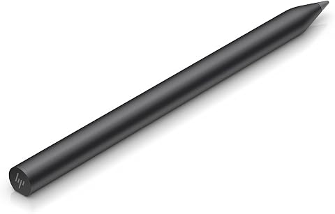 HP Rechargeable Tilt Pen, Tecnologia MPP 2.0, due Punte Intercambiabili, 2 Pulsanti Configurabili, Autonomia fino 30 Giorni, LED Batteria, App HP Pen Control, Supporto Magnetico, USB-C, Nero