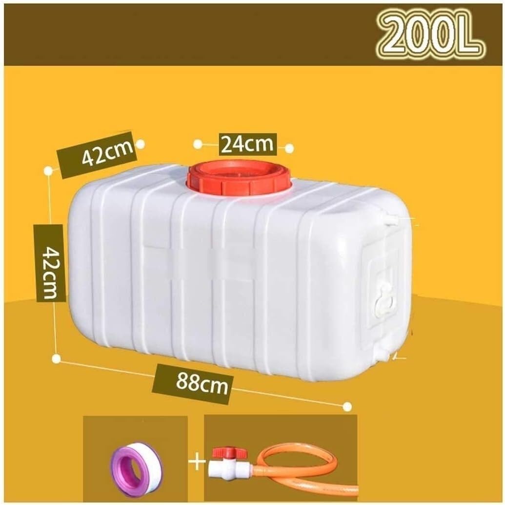 Food Grade Thick Plastic Water Tank - Comfortable Carrying Rain Barrel for Camping, Outdoor Storage, and Emergency Preparedness