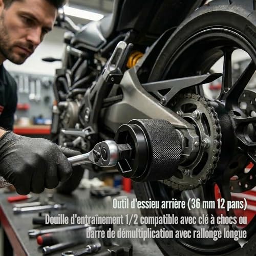 YZYUN Douille pour écrou ducati roue arriere | Compatible avec Multistrada 950 / V4 / 1200 Enduro / 1260 Enduro, Monster 821, Panigale 899/959, Desert X (30mm/36mm) – vue 2