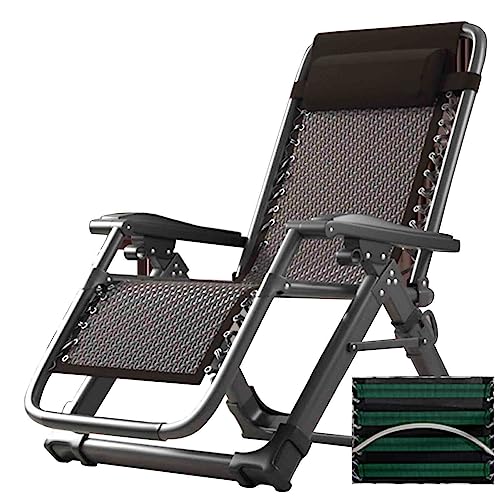 GIQKDZNUO Sedia a Sdraio reclinabile con Schienale Regolabile, con Cuscino Rimovibile e Imbottitura in Cotone, Sedia a gravità Zero, sedie a Sdraio con Serratura in Lega di Alluminio miglior