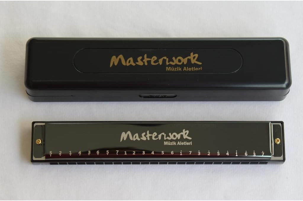 My Yonca - 24 Delikli C Mızıka Kutulu ve Temizleme Mendilli - 24 Hole C Key with Case, Diatonic Harmonica for Beginner, Adult, Kids, Professional, Students, Friends, Gifts