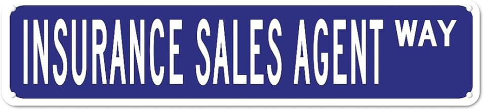 Vintage Metal Sign Insurance Sales Agent Way Sign Retro Rustic Tin Sign Wall Decor Gift 4×16 Inch
