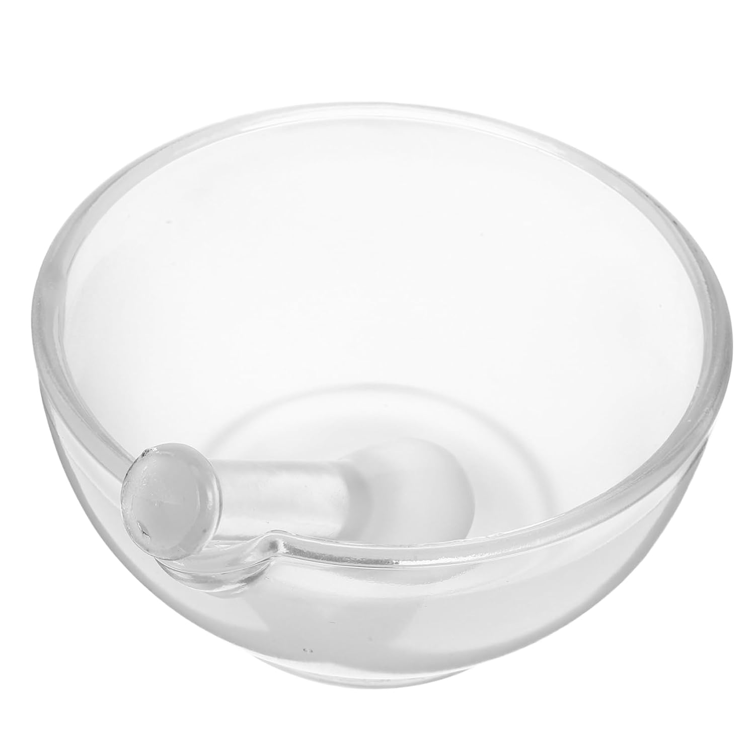 MAGICLULU 1Set Glass Pestle and Bowl Mortar for Kitchen and Laboratory Use Non Slip Base Effortless Cleaning for Home and Professional Users
