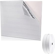 Aluminium Foil Loft Ventilation Insulation Cover with Self-Adhesive Strips for Heat Retention and Energy Efficiency, White/Silver (129 cm x 129 cm)