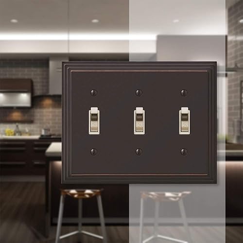 Vista 39 de Amerelle Steps - Placa de pared de metal fundido dúplex individual en níquel satinado