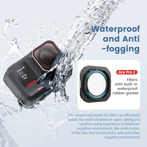 Wodoodporny filtr obiektywu ochronnego do aparatu Insta360 Ace Pro 2 odporny na zarysowania antykolizyjny odporny na upadki redukujące uderzanie światła ND usuwanie odbicia akcesoria do filtra CPL