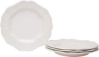 Red Vanilla White Country Estate Salad Plates 8.25", Set of 4, 1
