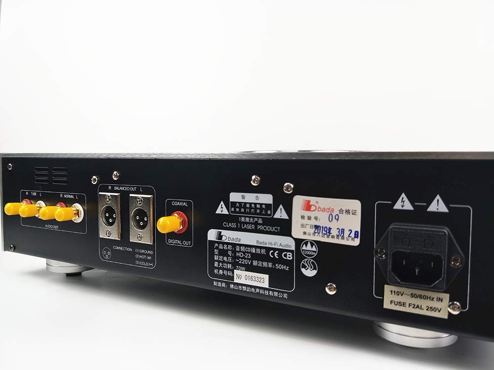 BADA HD-23 Hi-Fi Vacuum Tube Professional CD Player with Remote (Gold)