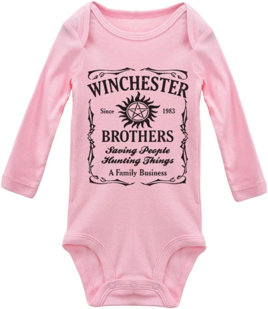 Saving People Hunting Things Supernatural Baby Long Sleeve Playsuit Newborn Bodysuit Outfit Clothes