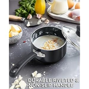 Cooknhomenonsticksaucepanwithglasslid2qtmultipurposepotsaucepankitchenwareblackaluminum Urban Country Home Decor Cook n home nonstick sauce pan with glass lid 2 qt multi purpose pot saucepan kitchenware black aluminum urban country home decor