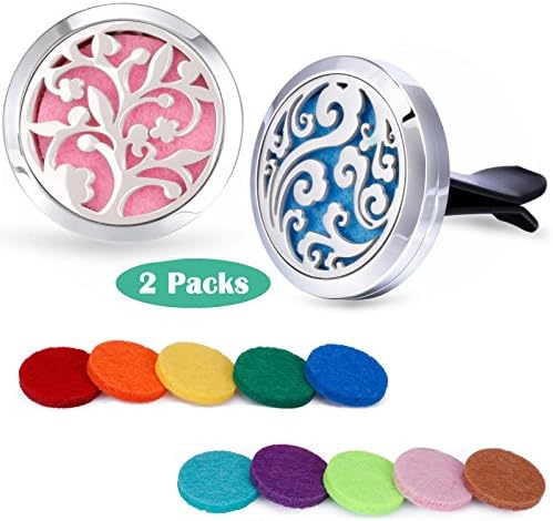 Car Fragrance Essential Oil Prume Diffuser Vent Clip Tree of Floral & Cloud Set