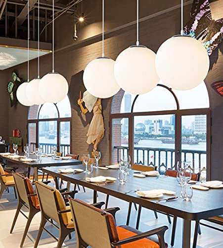 Luz colgante de vidrio redonda E27 para iluminar tiendas de ropa 5