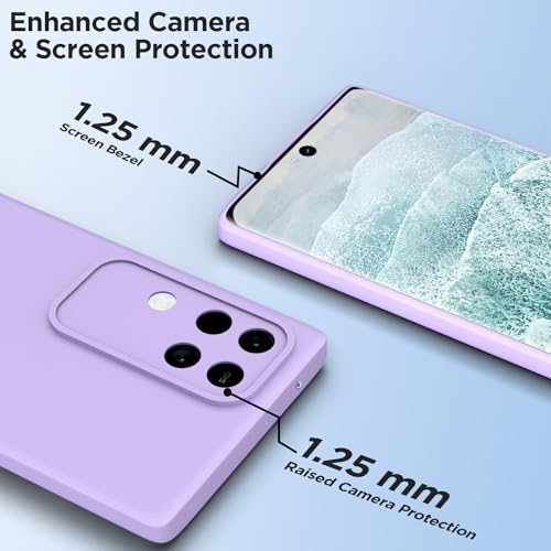 Image of Outlouders Back Cover for Vivo V30 5G / V30 Pro 5G | Camera Protection | Durable Soft Matte Silicone Bumper Case (Purple)