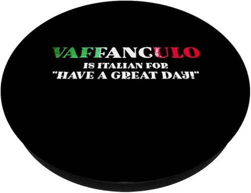 Miniatura 2 de Vaffanculo es italiano "Para tener un gran día!" Italian Slang PopSockets - Soporte y agarre para teléfonos y tabletas, Negro
