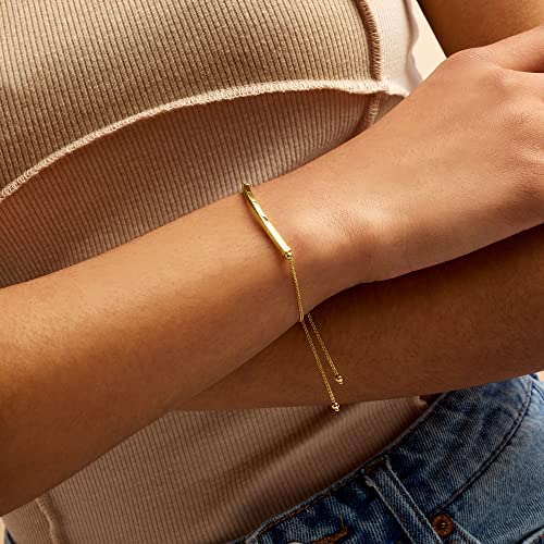 Rs Pure By Ross-Simons 14Kt Yellow Gold Bar Bolo Bracelet #TOP3