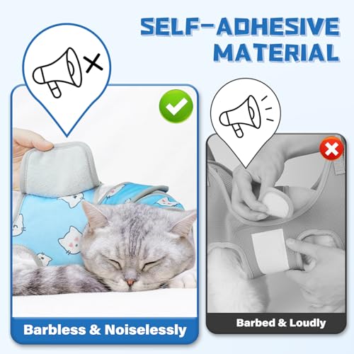 Supet Rede de cuidados para gatos, envoltório autoaderente para cortar unhas, anti-escape calmante p