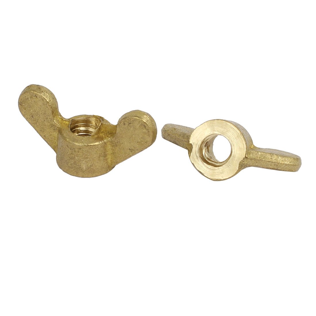 Aexit M6 Thread Home Hardware 1mm Pitch Brass Wingnut Butterfly Wing Nut 10pcs Model:58as217qo248