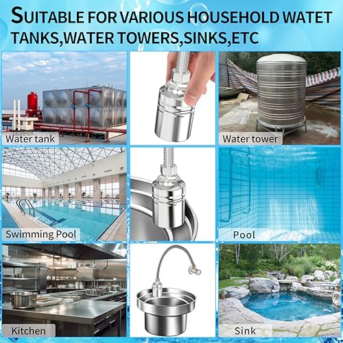 1/2" to 3/4" 1" Water Mini Float Valve,304 Stainless Steel Fully Automatic Level Controller Valve for Wate Tank, Livestock Troughs, Pool, Distiller by Generic - Image 8