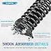 Front Struts Shocks w/Coil Springs Absorber for 2007-2011 Dodge Nitro, 2002-2012 Jeep Liberty, Replace 171577L 171577R, Strut Shock Absorbers Assembly 2003 2004 2005 2006 2008 2009 2010