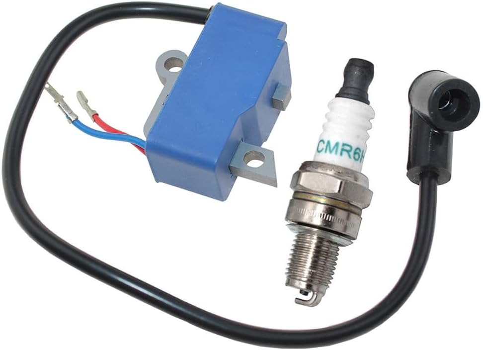 Ignition Coil with Spark Plug for Husqvarna 560XP 560XPG 560XPW 562XP 562XPG 562XPW Jonsered CS2258 CS2260 CS2260WH Chainsaw Replace PN 575428401 575428402 522795106 522795107 522795102 522795103