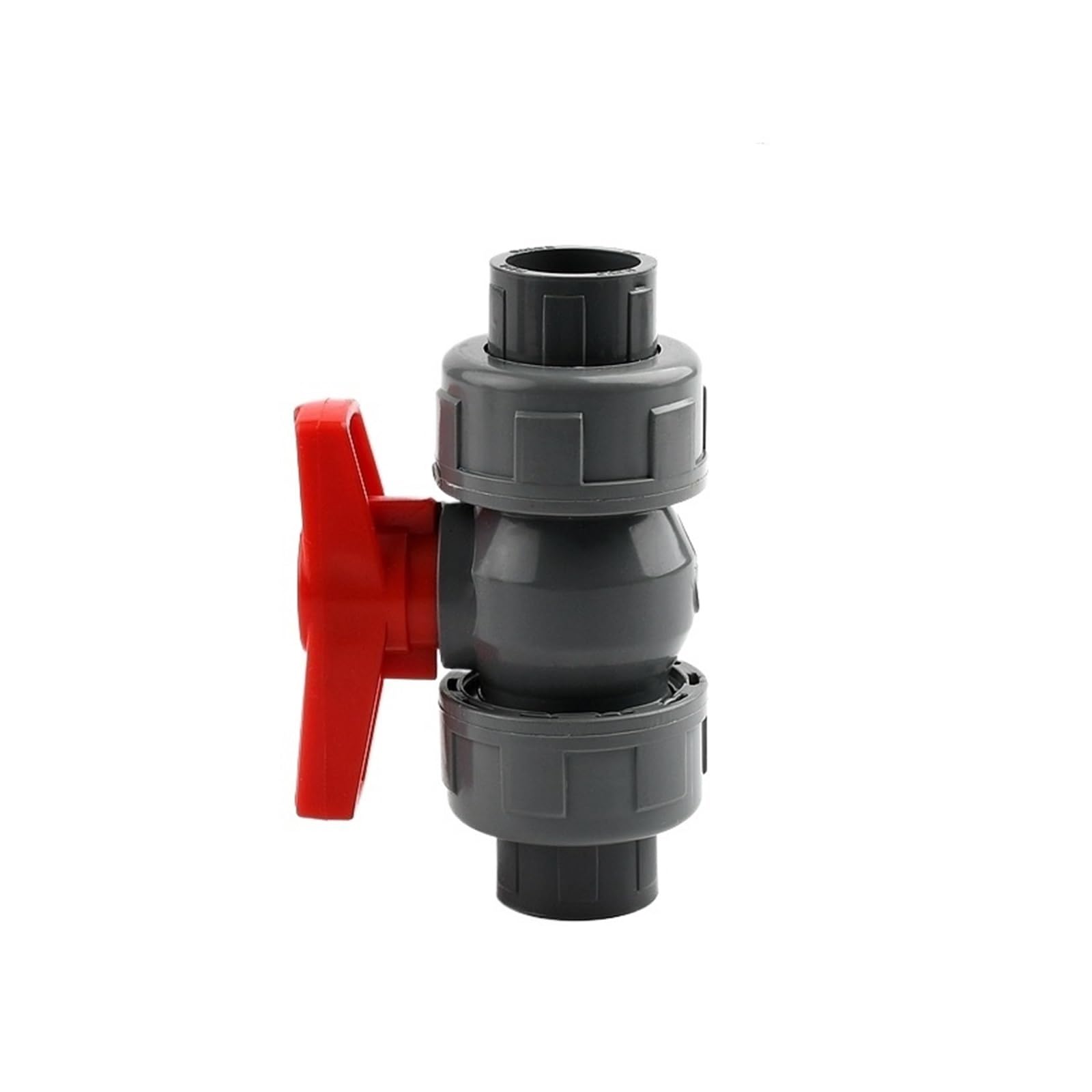20/25/32/40/5063/75/90/110mm rura pcv zawory złączkowe armatura zawory kulowe nawadnianie ogrodu złącze rury wodnej adapter do akwarium(Grey valves (1piece),Inner Dia 50mm)
