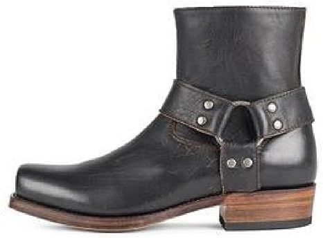 Amazon.com: LUXDAMAI Botas de cuero para hombre, con punta cuadrada, para  hombre, color negro : Todo lo demás