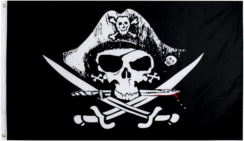 FLAGLINK Dead Man's Chest Flag - Jolly Roger Pirate Banner 3x5