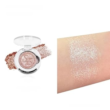 Sheeneffect Diamond Highlighter Eyeshadow, Fine Shimmer Loose Powder, Ultra Sparkling Metallic Finish, High Pigment, Long Lasting, for Eyes, Face, and Cheek,Gems
