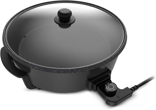 King K2101 Tavazade  ok Ama l  Pizza Tavas  | 40 cm, 7L, 1200W, Cam Kapak