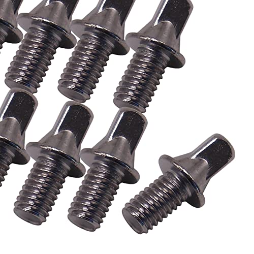 Tachiuwa 10Pcs Drum Tension Rods Durable Smooth Deep Thread Rustproof Strong Metal Short Screws For Snare Drum, Bass Drum Accessory, M6X10Mm #TOP3