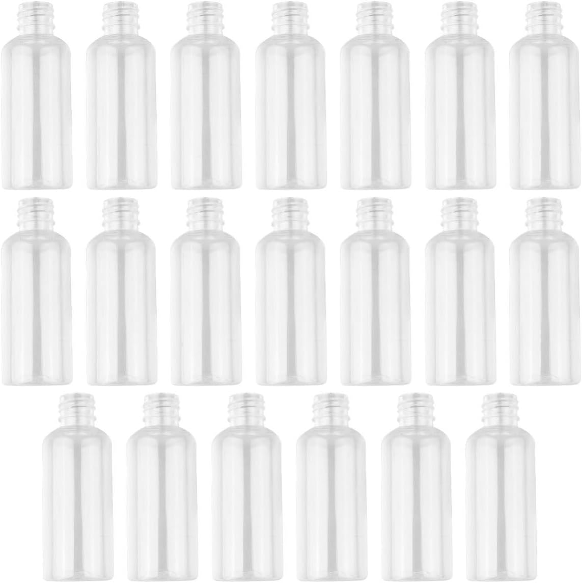 COHEALI 20pcs 60ml Travel Liquid Bottles with Pointed Head Cap Small Pe Plastic Pigment Dispensing Bottles for Liquid Sampling and Storage Refillable for Craft and Beauty Use