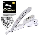 ProMax Professional Straight Edge Razor-Barber Razor with 100 Derby Blades-Close Shaving Men's Manua