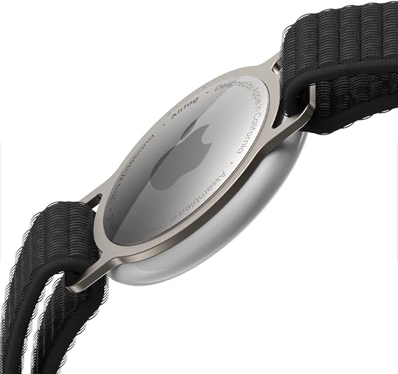 Titanium Alloy AirTag Ultra Light pet cat Collar or Small Dog Neck Length Between 8-12 inch, not Protective case Cover (Black)