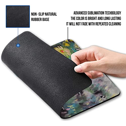 Image of Paper Plane Design - Art Mousepad - Anti Skid Non Slip Rubber Mouse Pad with Famous Fine Art Paintings Size - 9 x 7 inches.d9