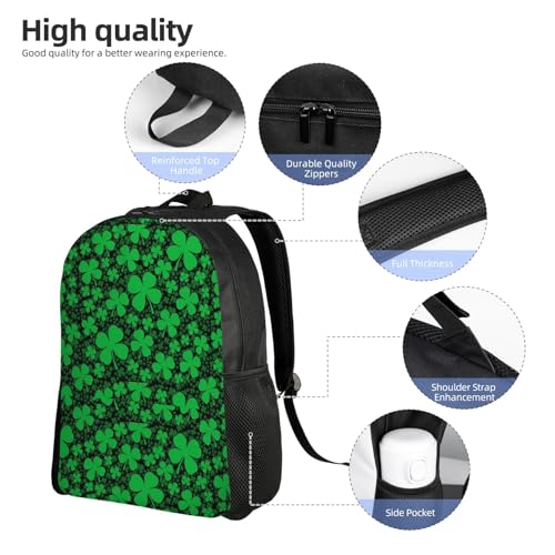 A Shamrock Field for St Patrick s Day Backpack Simple Leisure Travel Backpack Outgoing Daypack 16 inch4
