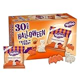Halloween themed animal crackers are fun non-candy Halloween treats for kids.
