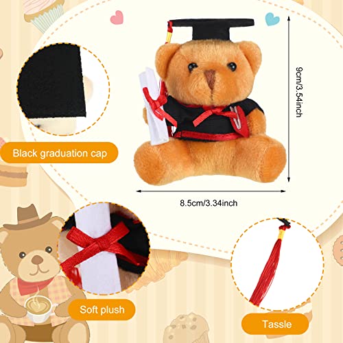 Skylety 6 Pieces Plush Graduation Bears Kindergarten Graduation Stuffed Animal Graduation Bear Graduation Plush Toy With Black Cap And Keychain For Preschool Elementary High School College Graduation #TOP1