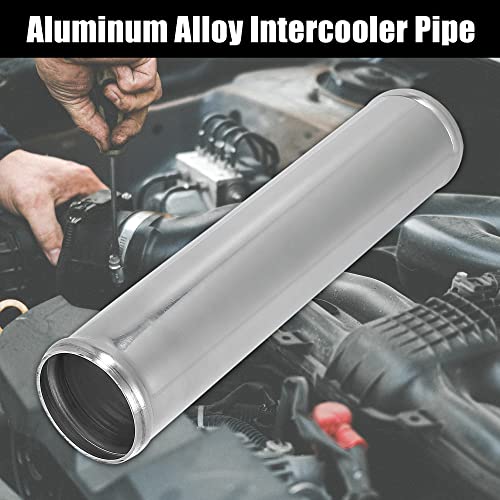 X AUTOHAUX OD 2.5" 63mm Length 12" 300mm Aluminum Alloy Tube Intercooler Pipe Straight Air Intake Tube Silver Tone for Car by X AUTOHAUX - Used condition - Image 2