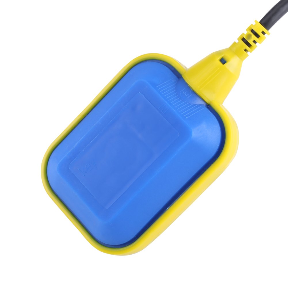 Interruptor de Flotador para Control de Nivel de Agua con Cable Sensor Regulador Líquido para Bomba Rectangular Flotante(2m)