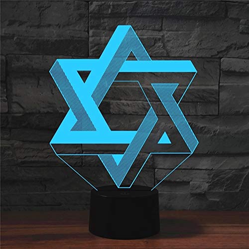 Lampe de table Pentagramme 3D pour ambiance cocooning chambre enfant