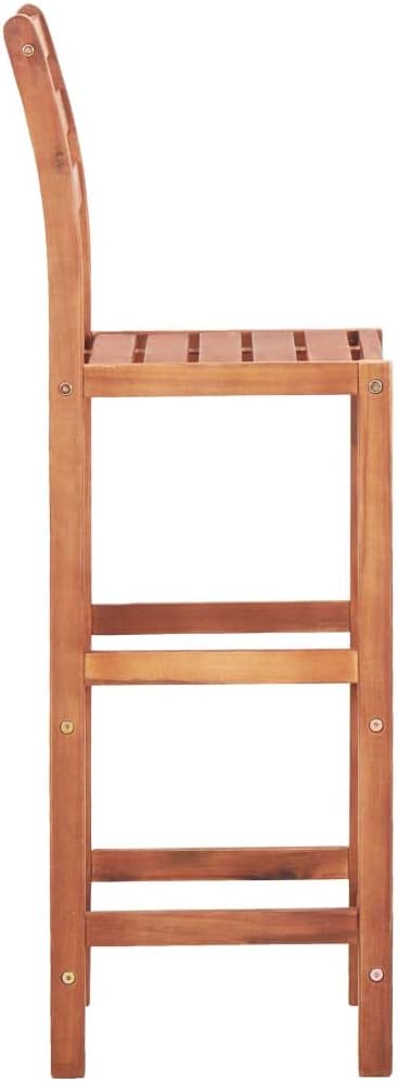 SKM Bar Stools 4 pcs Solid Acacia Wood-6315