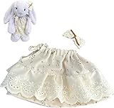 LICHADUOLE Stuffed Bear Clothes,Dress for Doll Bunny Doll, 10-12 inch Doll can be Worn,Clothes only Without Doll.(2pc Includes 1 Doll Dress,1 Doll Lace Hair Clip)